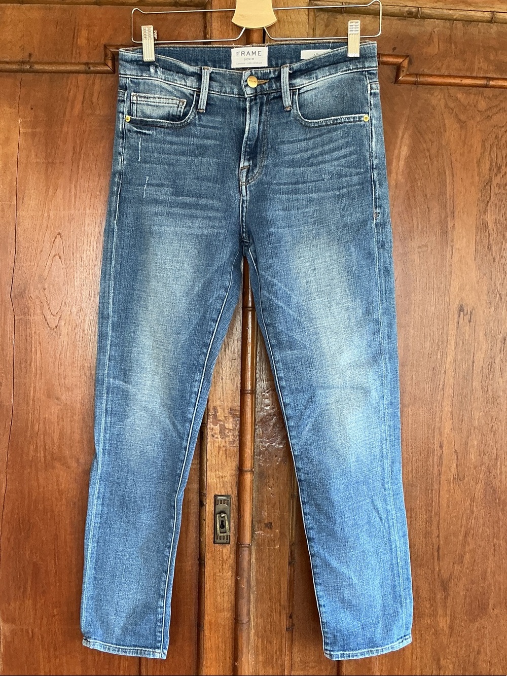 Frame Denim Le Boy Faded Blue Jeans 27